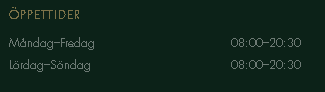 öppetider